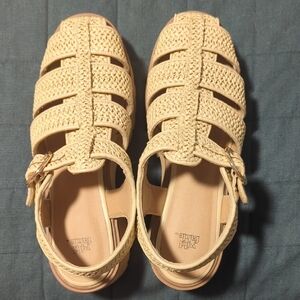 Wild Fable Cream Sandals with Cage Design